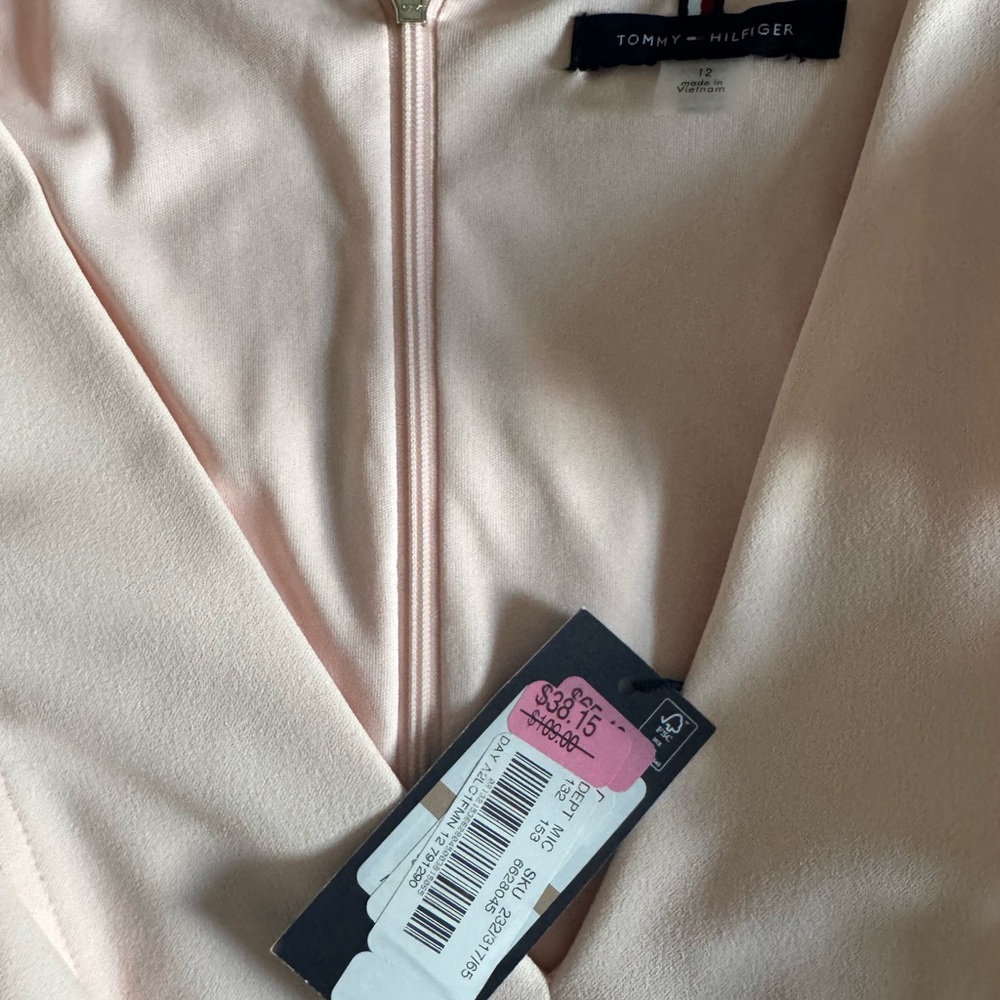 Tommy Hilfiger Pink Mini Dress with Ruffle Sleeves - Picture 3 of 3